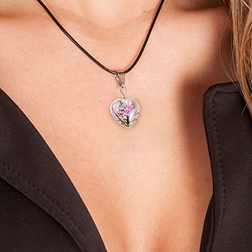 20 Pieces Dried Flower Pendant Dried Flower Tree Charms Resin Dried Pressed Flower Pendant Lacework Transparent Glass Ball Beads Round Floating Pendant Mixed Colors for Making Jewelry DIY Craft