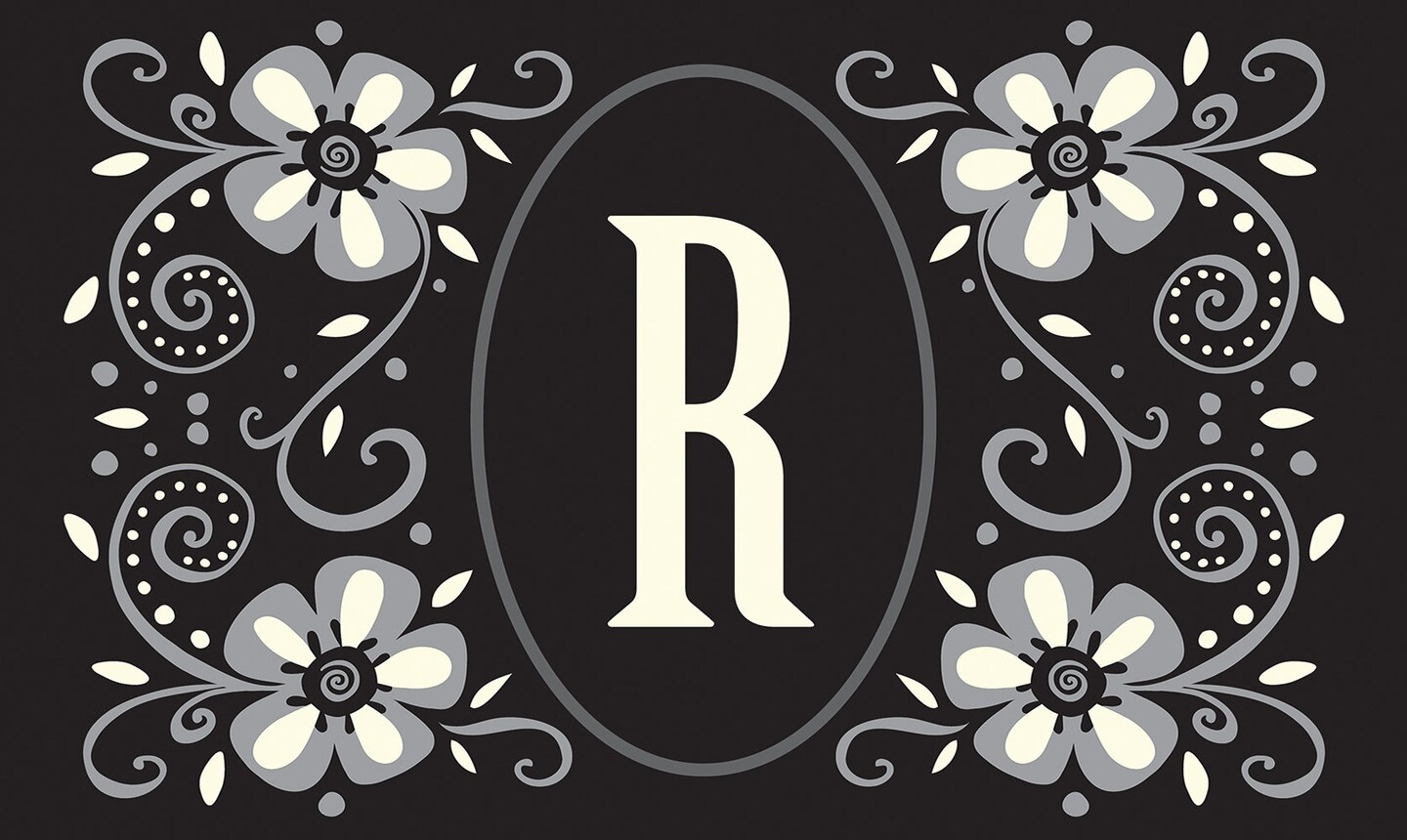 Classic Monogram - R Door Mat (18 x 30&#x22;)