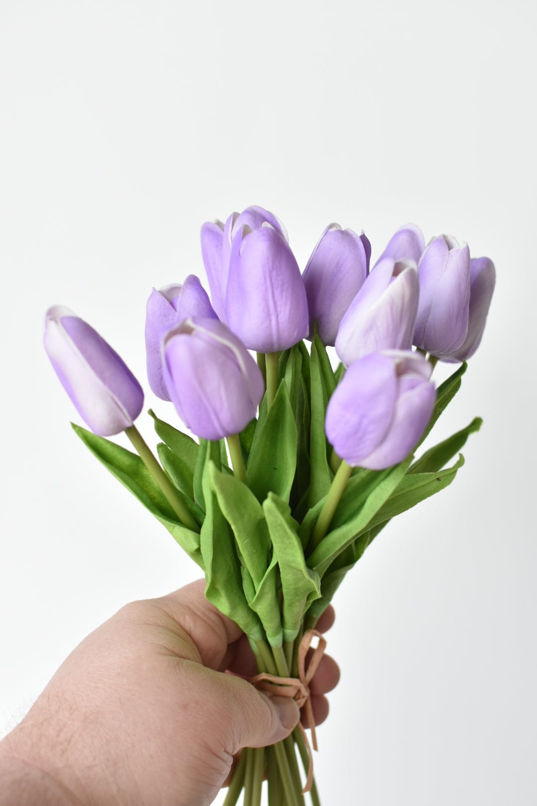 13.5&#x22; Faux Real Touch Light Purple Tulip Bundle : 12 Stems