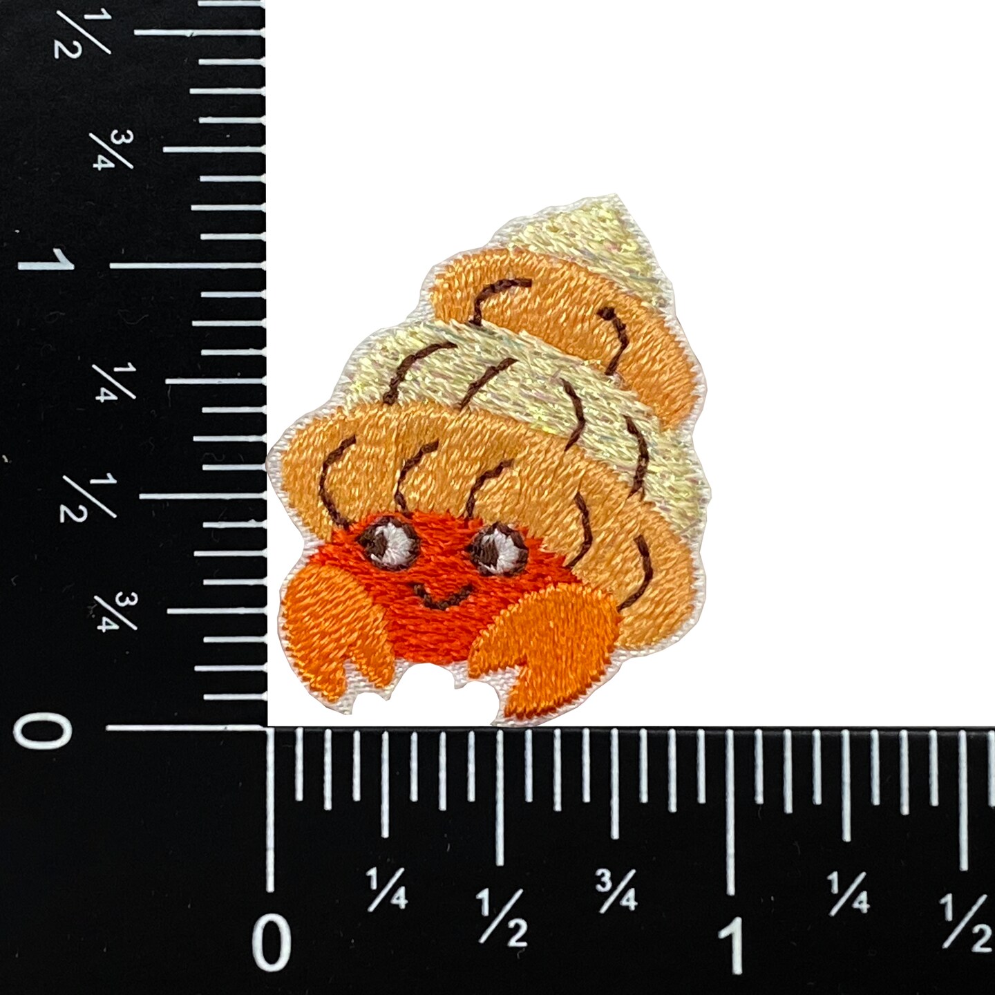Hermit Crab, Sea Animals, Embroidered, Iron-on Patch