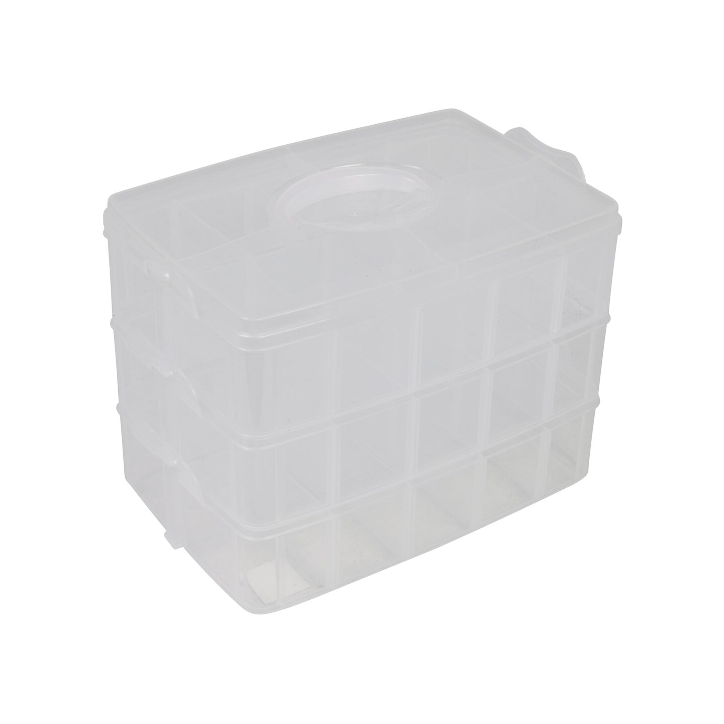 Stackable Storage Container, Dark Grey - 30 Compartments