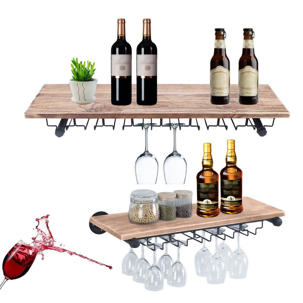 Kitcheniva Wall Mount Bar Wine Glass Holder