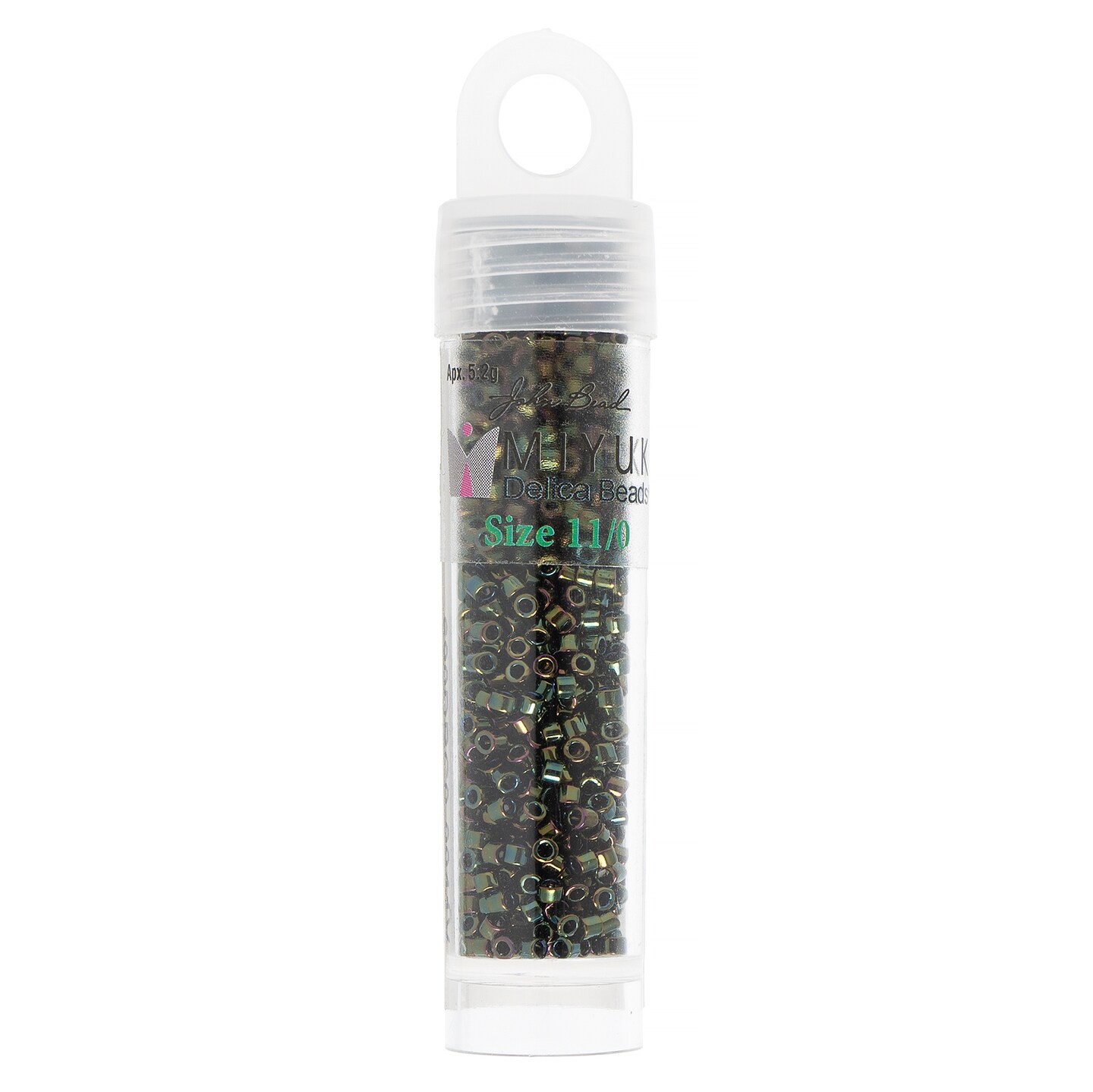 Miyuki Delica 5.2g Iris AB Glass Beads, 11/0