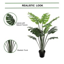 2-Pack: Artificial Split Philo Plant - 36-Inch - Indoor Tropical Houseplants