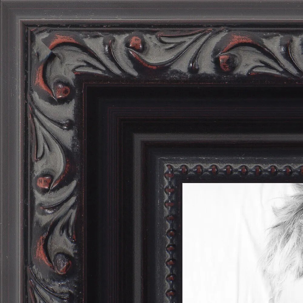 Poster Frame Black with Beads frame works 1.25&#x22; Wide Wood