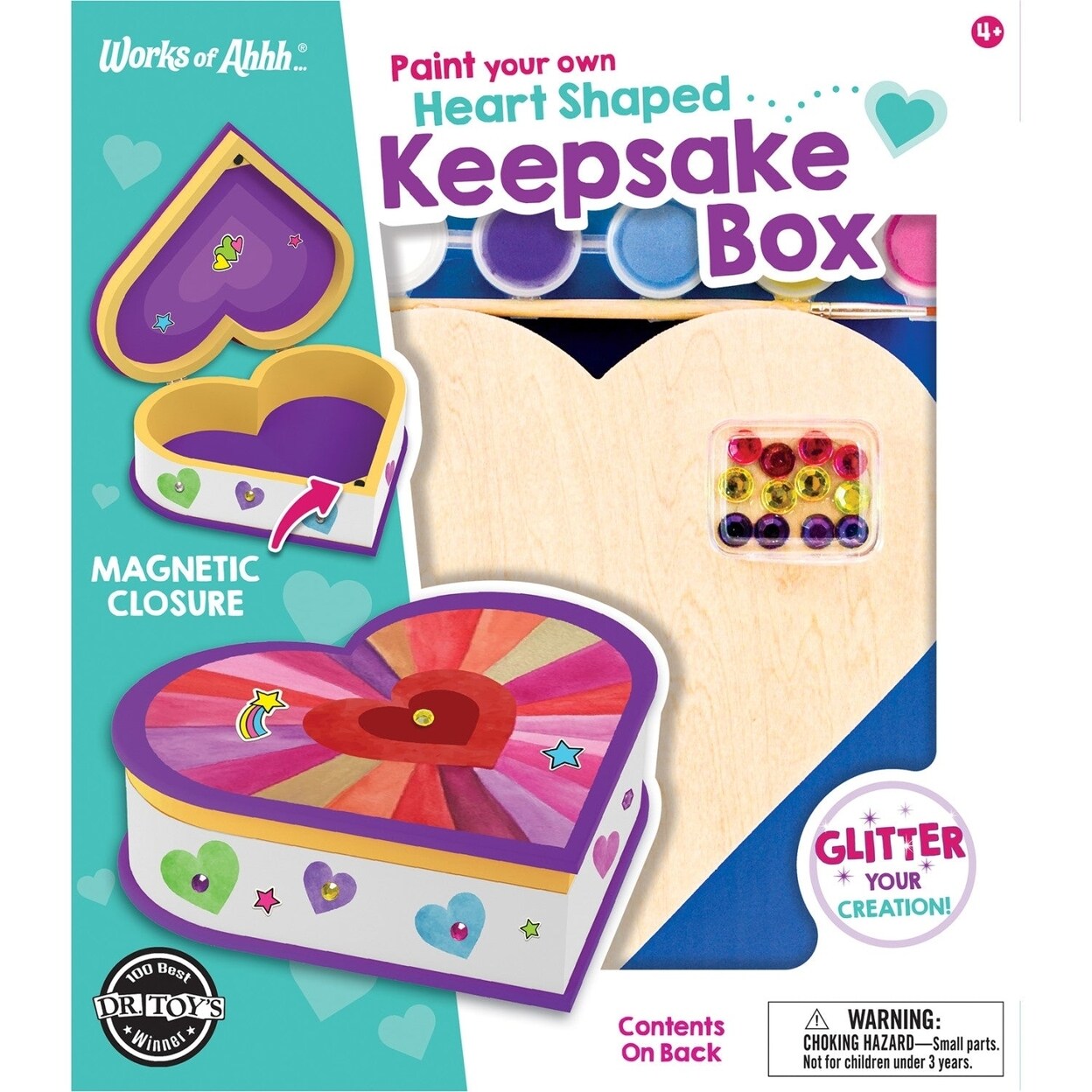 MasterPieces Heart Shaped Box Wood Craft and Paint Kit