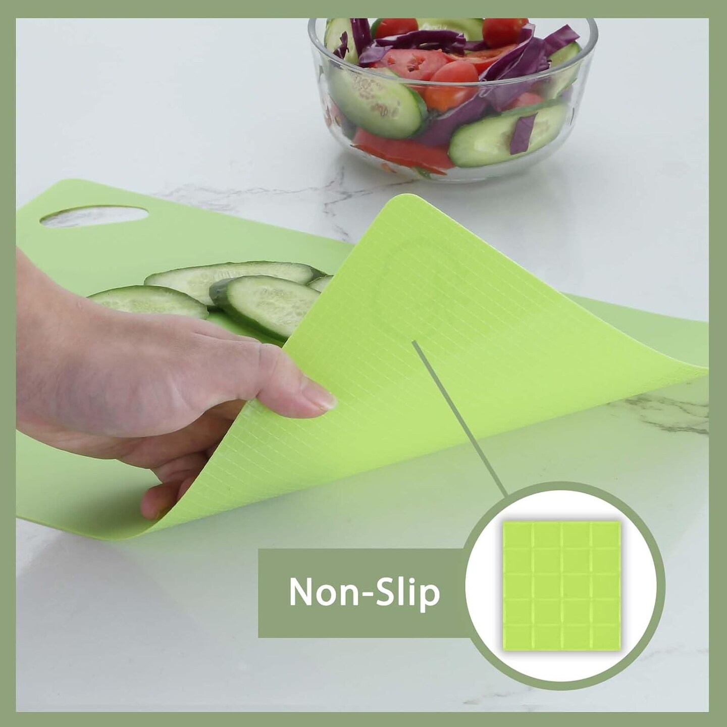 Multi-Color Flexible Cutting Board &#x26; Hooks 10 Piece Set