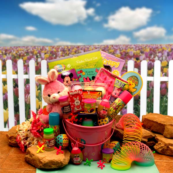 GBDS Easter Gift Basket - Little Pinkie Bunnies Easter Fun Pail