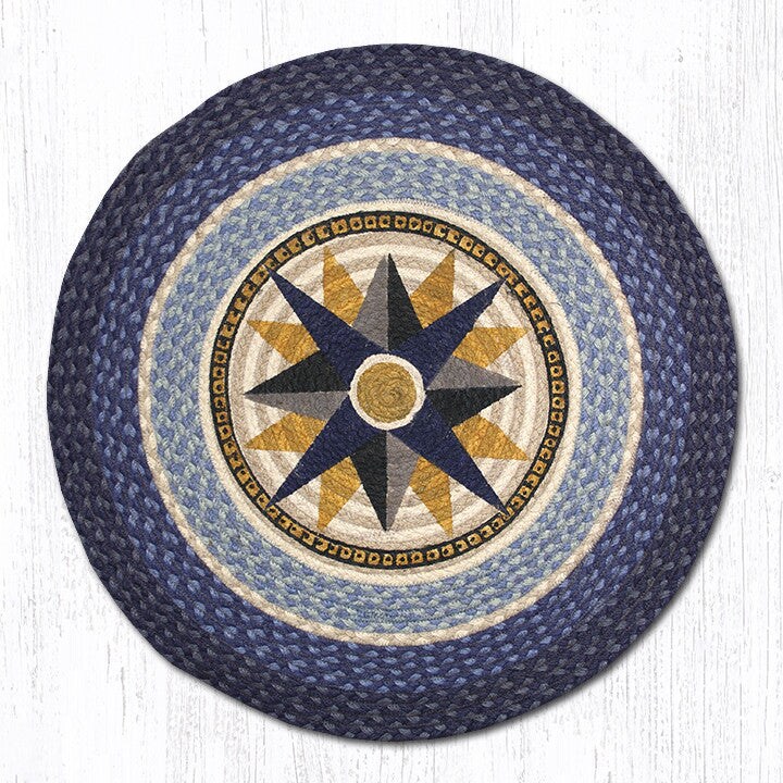 Earth Rugs RP-350 Compass Round Patch 27&#x22; x 27&#x22;
