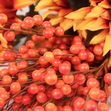 Set of 48: Artificial Berry Spray with 35 Realistic Berries | 17-Inch | Vibrant Orange | Autumn Accents | Fall Berries | Fruit Picks | for Arrangements | Parties &#x26; Events | Home &#x26; Office Decor