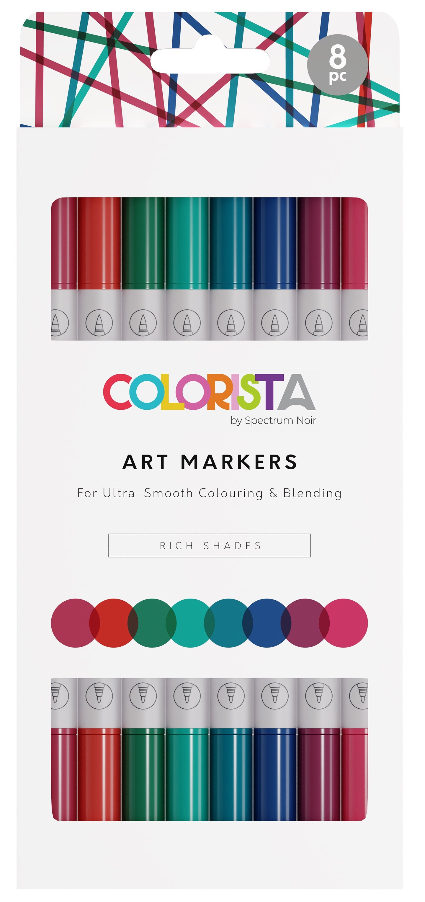 Spectrum Noir Colorista Art Marker 8/Pkg-Rich Shades