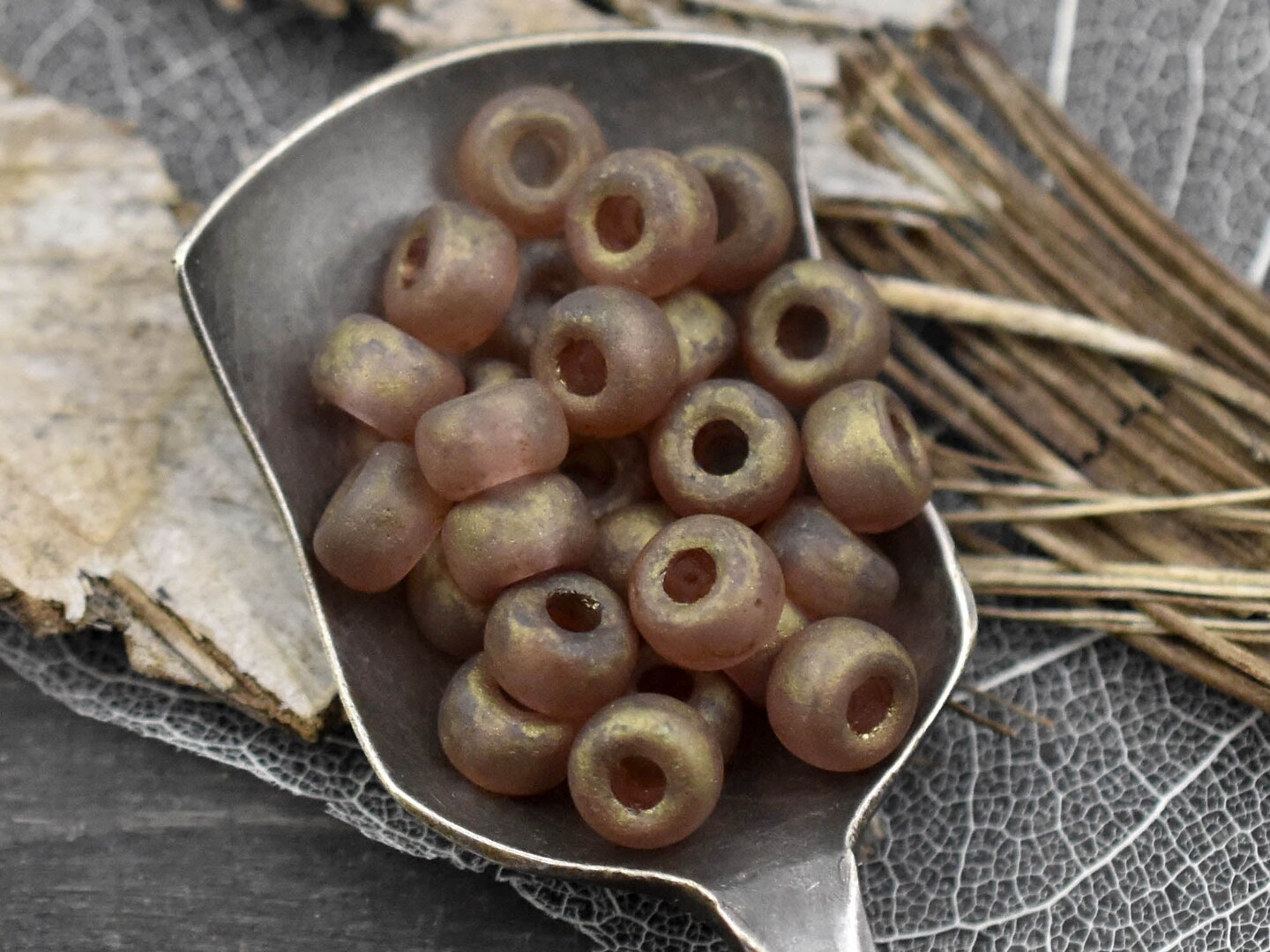 20g Matte Crystal Bronze Luster 2/0 Matubo Beads
