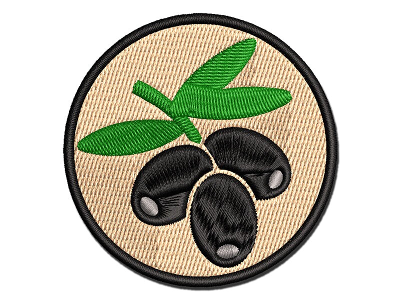 Bunch of Olives Multi-Color Embroidered Iron-On or Hook &#x26; Loop Patch Applique