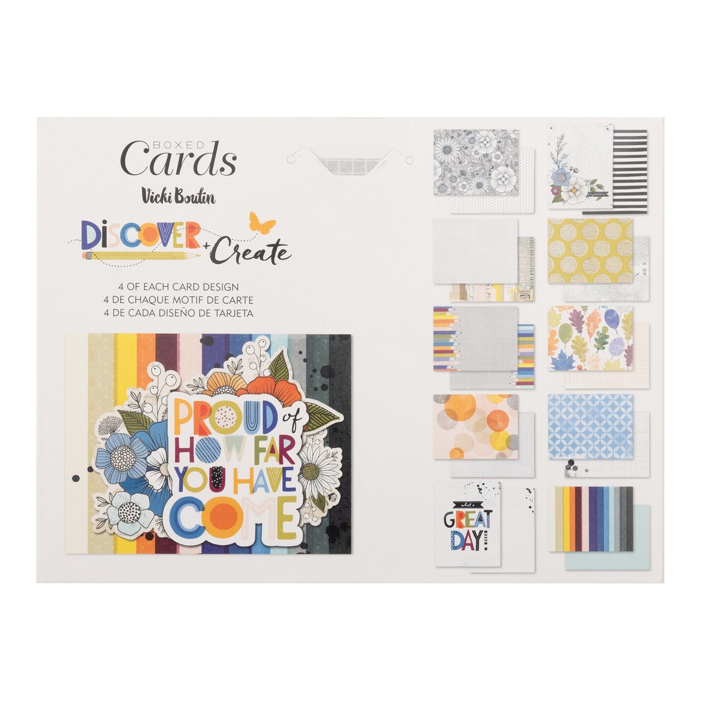American Crafts A2 Cards W/Envelopes (4.375"X5.75") 40/Box-Vicki Boutin Discover + Create