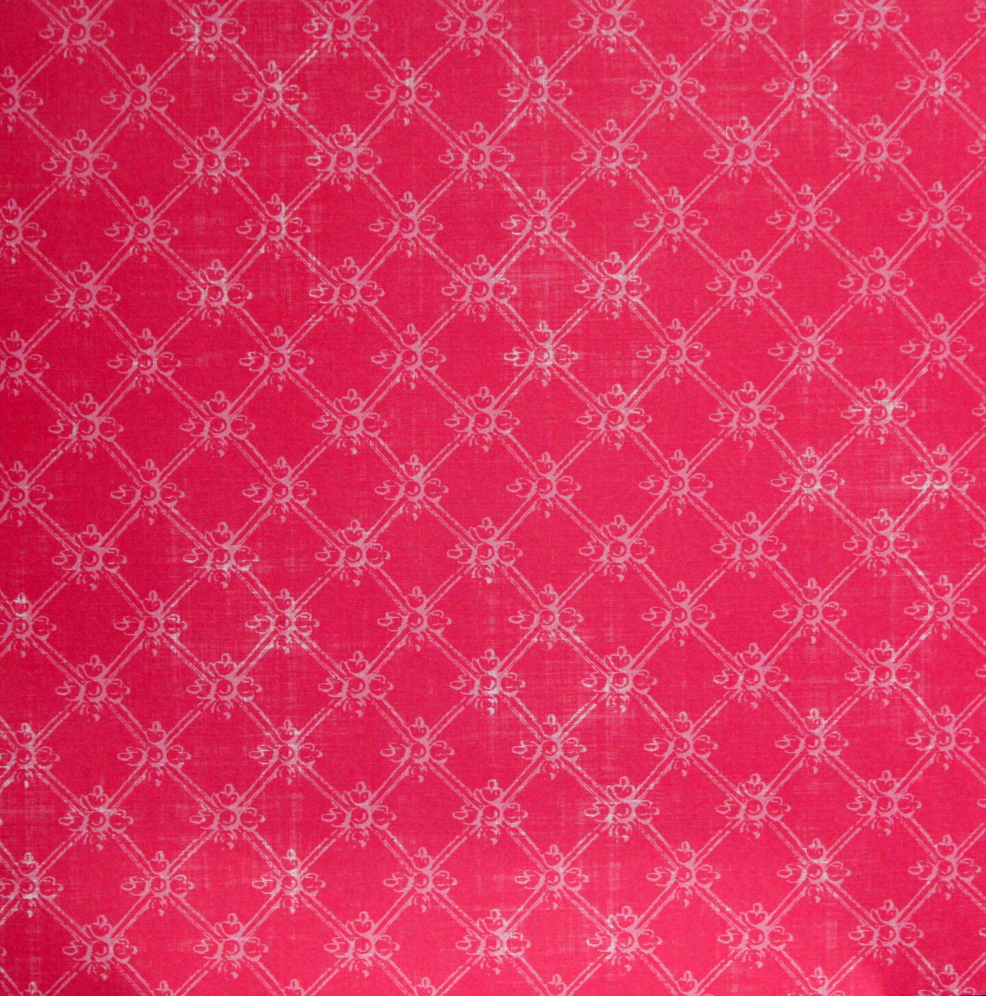 Preppy Petals Hot Pink Ornate 12 x 12 Lt. Textured Cardstock Paper