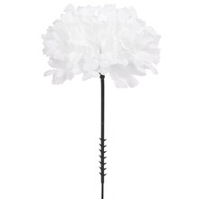 200-Pack: White Silk Carnation Picks, 5&#x22; Long, 3.5&#x22; Wide by Floral Home&#xAE;