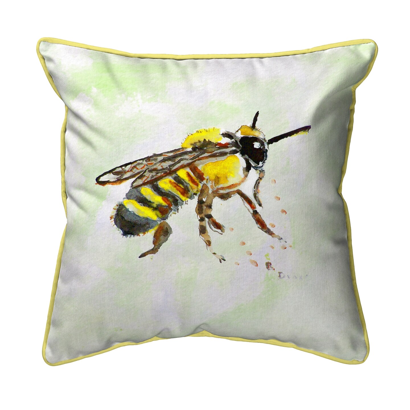 Betsy Drake Bee Large Indoor/Outdoor Pillow 18x18