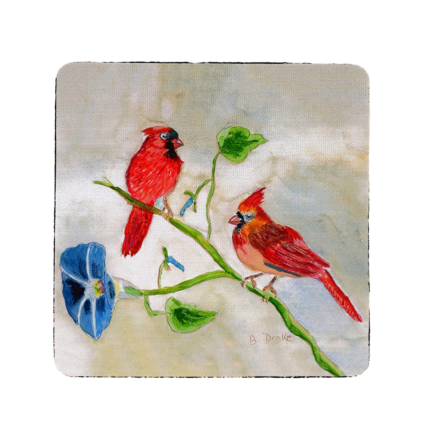 Betsy Drake Betsy&#x27;s Cardinals Coaster Set of 4