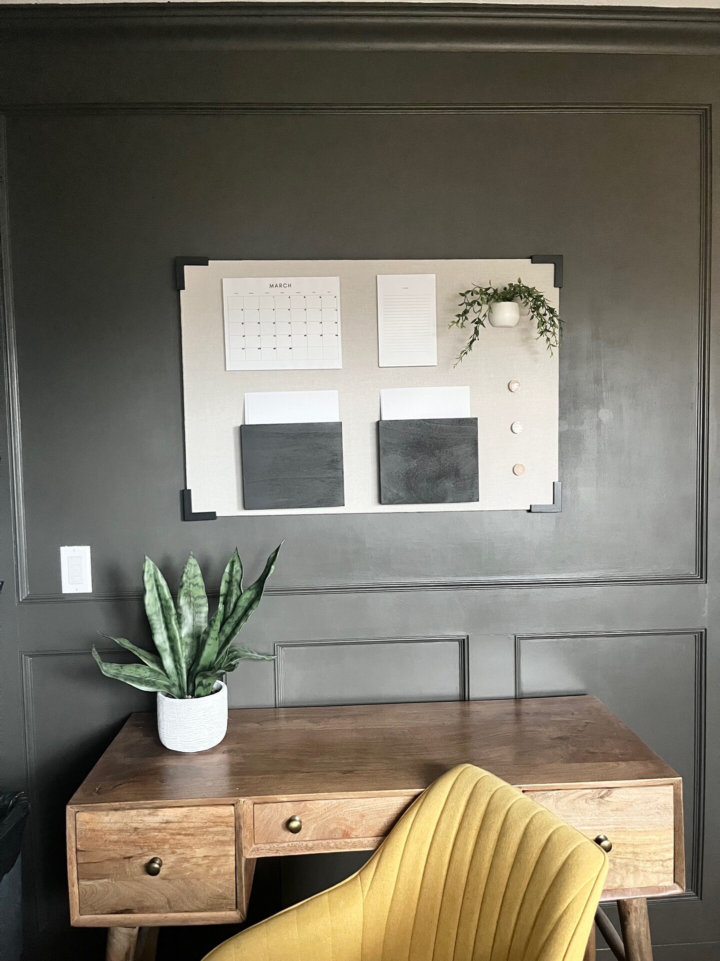 SOFE Small Cork Board With Stand, Desk Bulletin Board Wood Framed Pin Board, Farm House Vision Board Message Memo Display Board Freestanding, Country Style Notice Board For Home Office - View #10