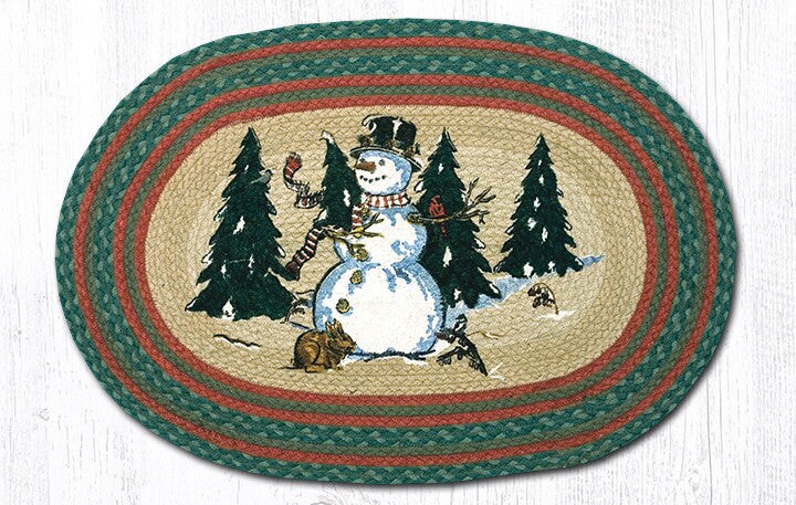 Earth Rugs OP-246 Winter Wonderland Oval Patch 20&#x22; x 30&#x22;