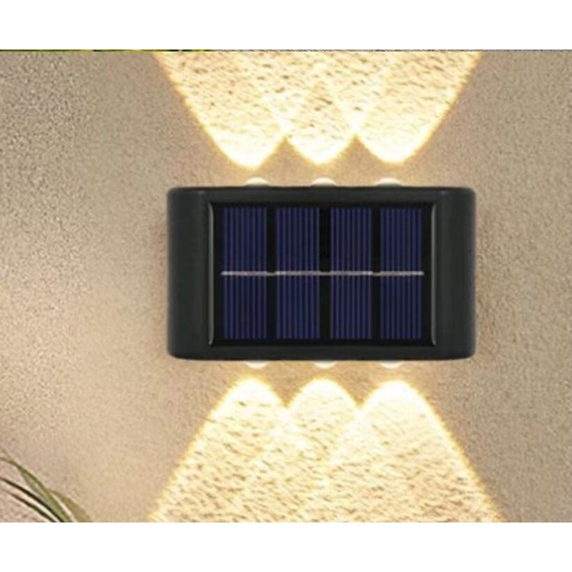 4-Pack Solar Led Up Down Outdoor Wall Lights Modern Waterproof Garden