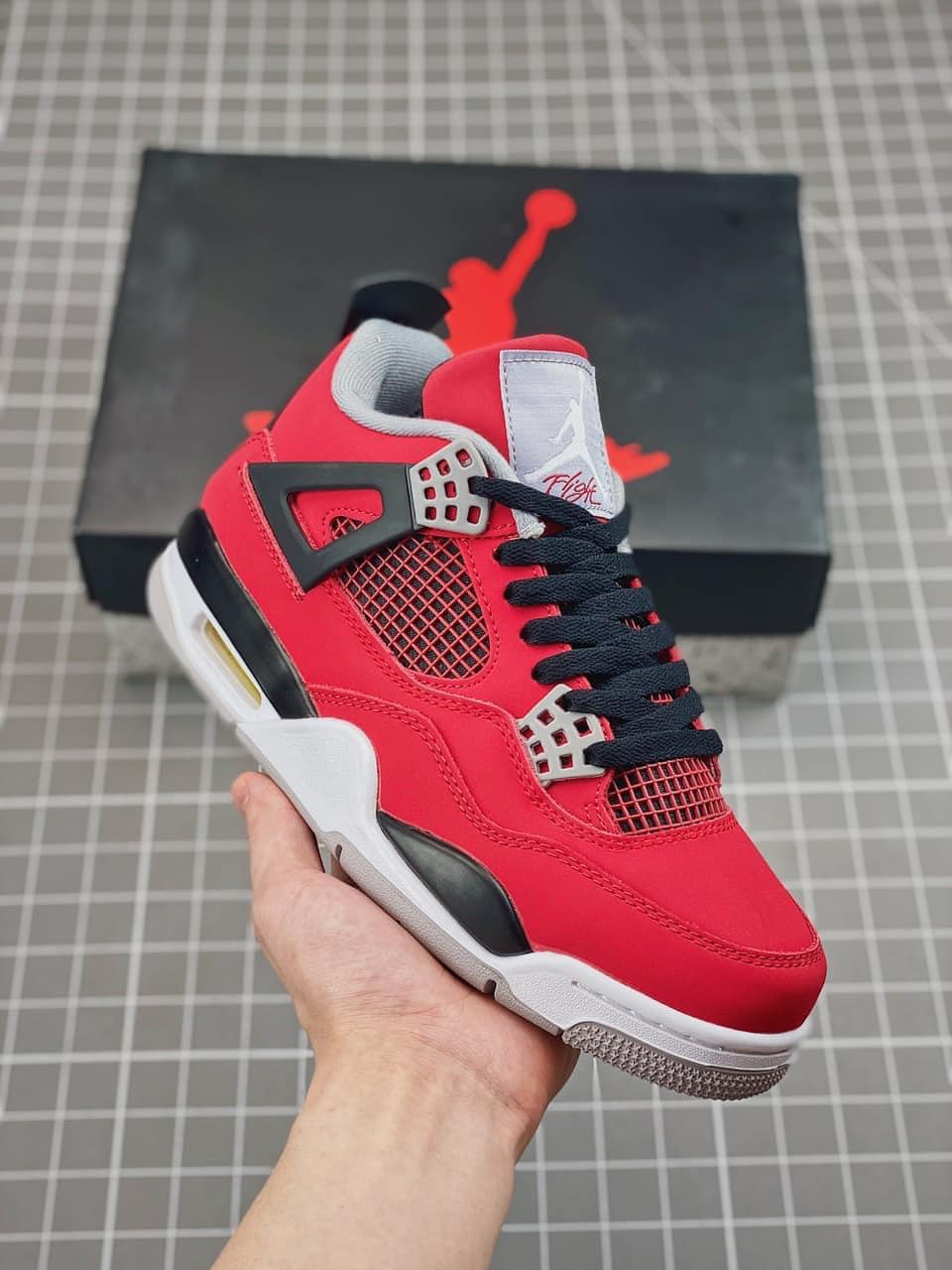 Air Jordan 4 Retro Toro Red Sneakers for Men and Women MakerPlace by Michaels