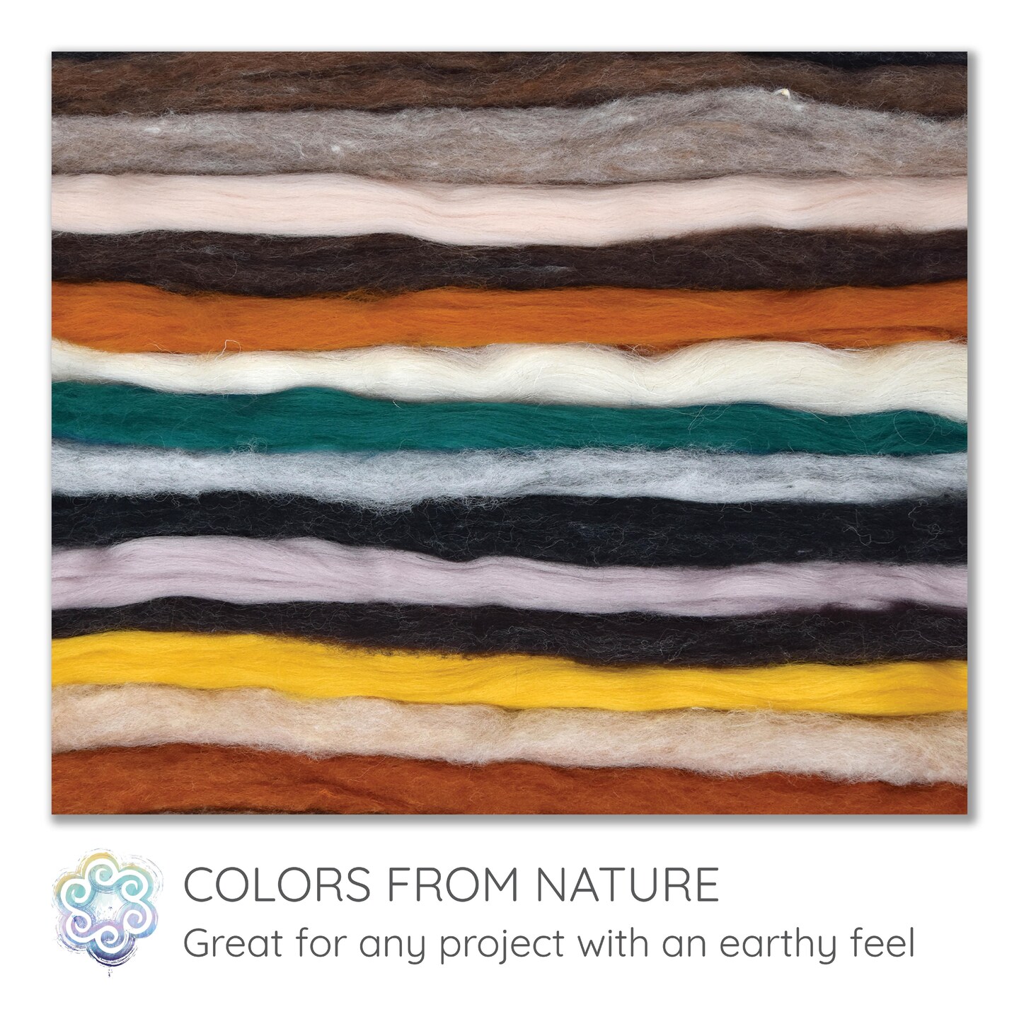 Needle Felting Wool, Large Size. Animal Colors & White Core Wool. Premium Carded Wool for Felting, Spinning, Blending. Craft Roving Variety Pack, Critter Colors