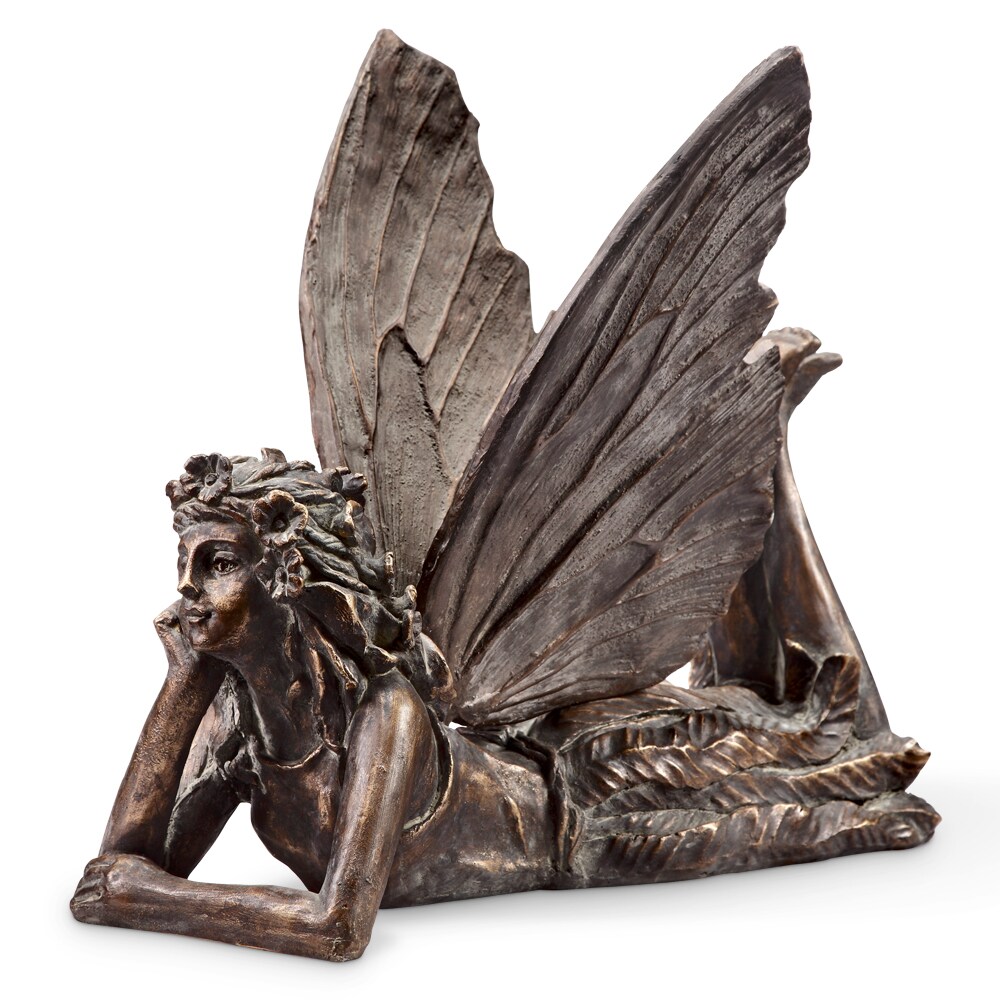 SPI Polyresin Fairy at Rest Garden Sculpture