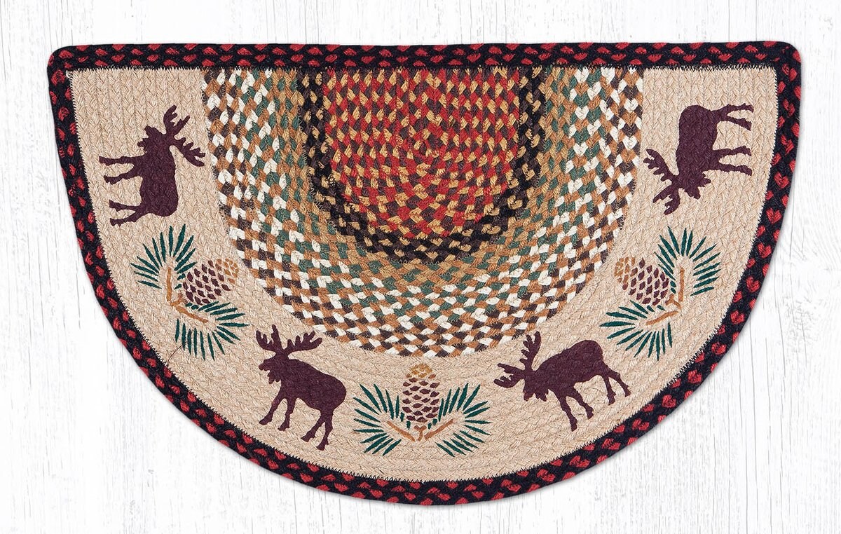 Earth Rugs SCP-19 Moose / Pinecone Printed Slice 18&#x22; x 29&#x22;