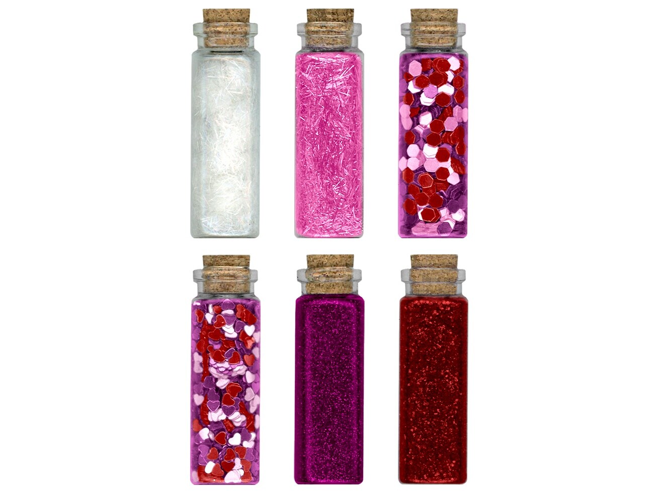 Craft Medley Glitter Confetti Vials 50g 6/Pkg