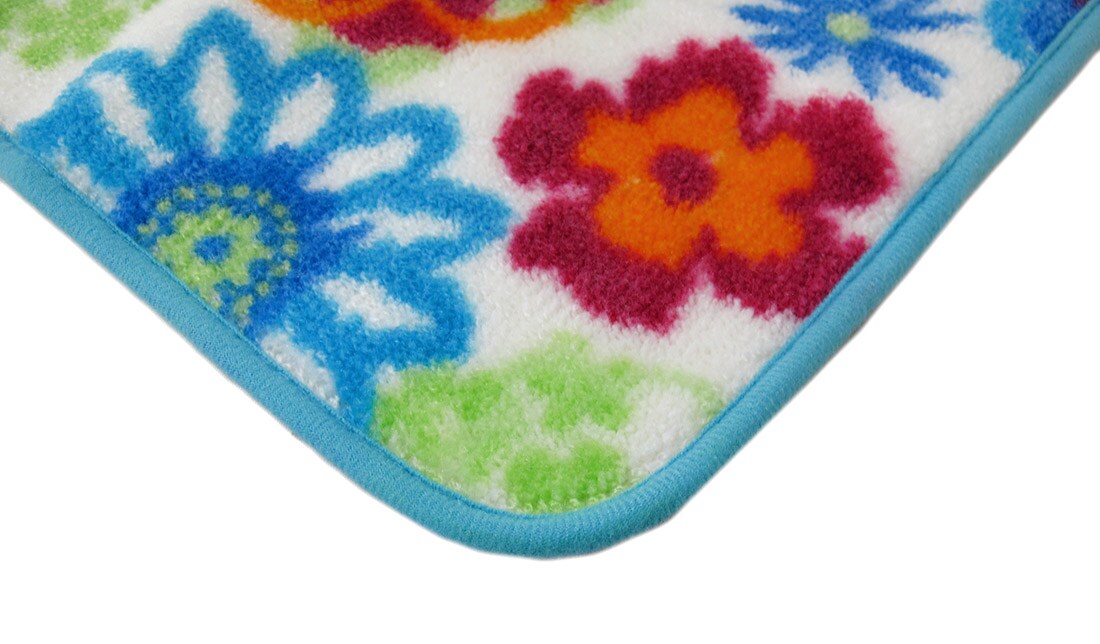 Coordinating Bath Rug, Soap Dish, Shower Curtain Set
