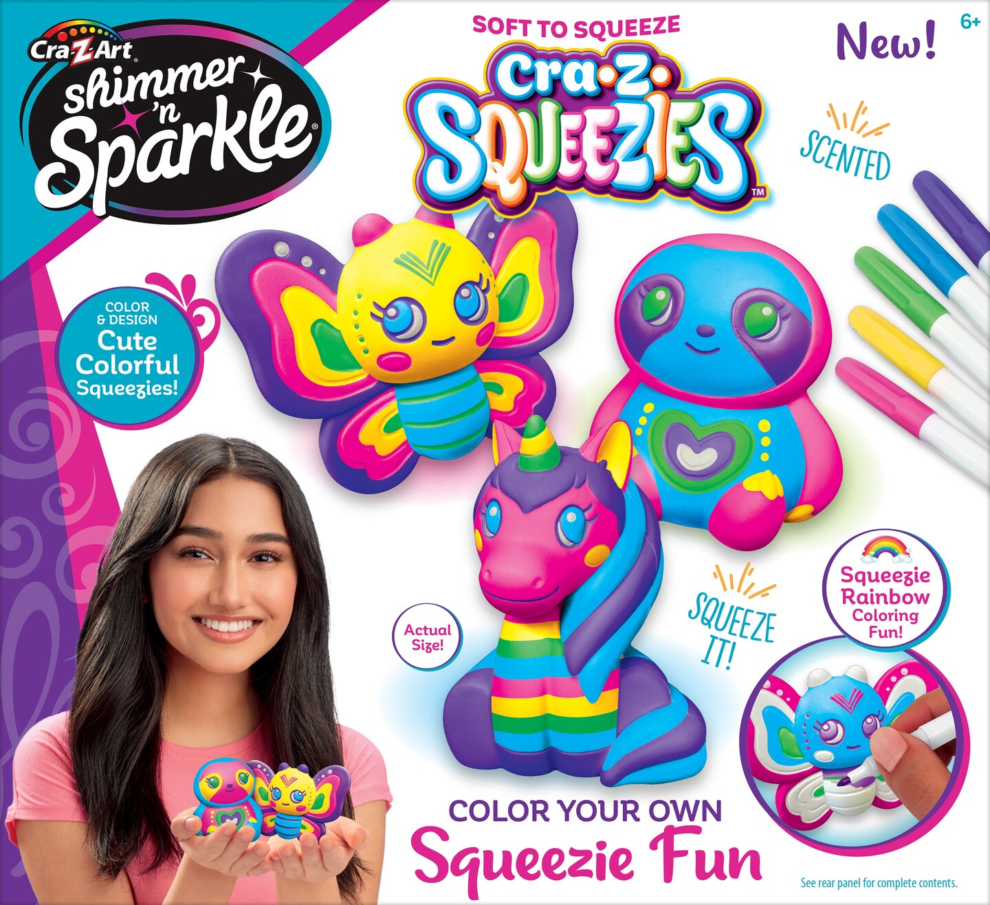 Cra-Z-Art Shimmer &#x27;N Sparkle Color Your Own Squeezie Fun