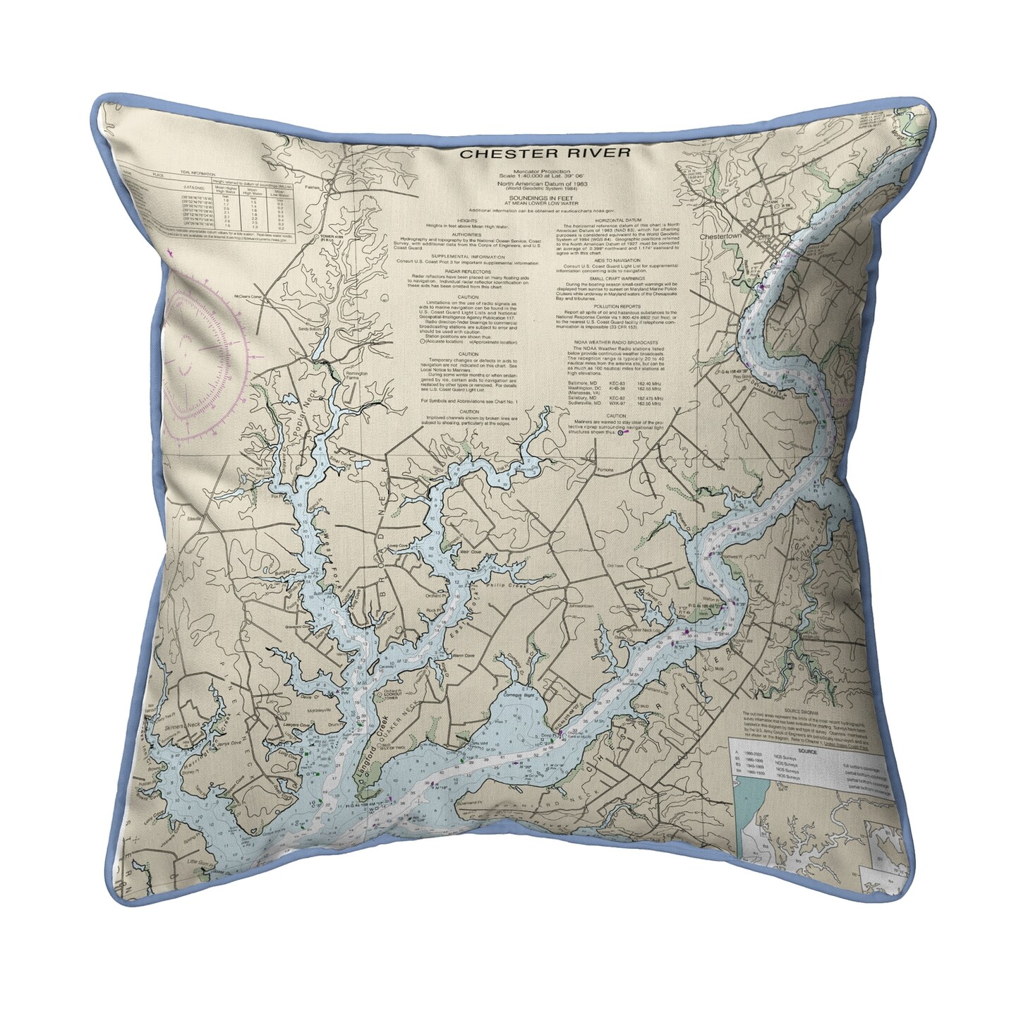 Buy in Bulk - Betsy Drake Chester River, MD Nautical Map Large Corded ...