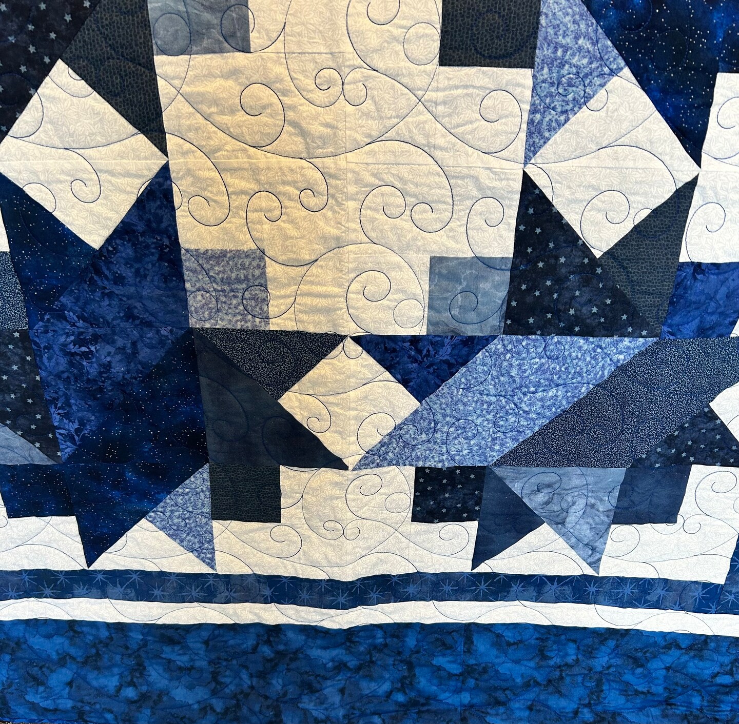 Cheapest Blue handmade throw quilt