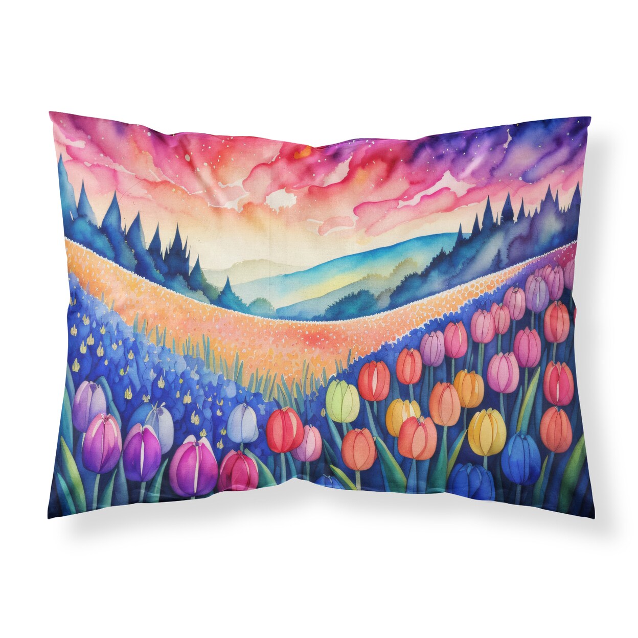 Caroline&#x27;s Treasures Hyacinths in Color Fabric Standard Pillowcase