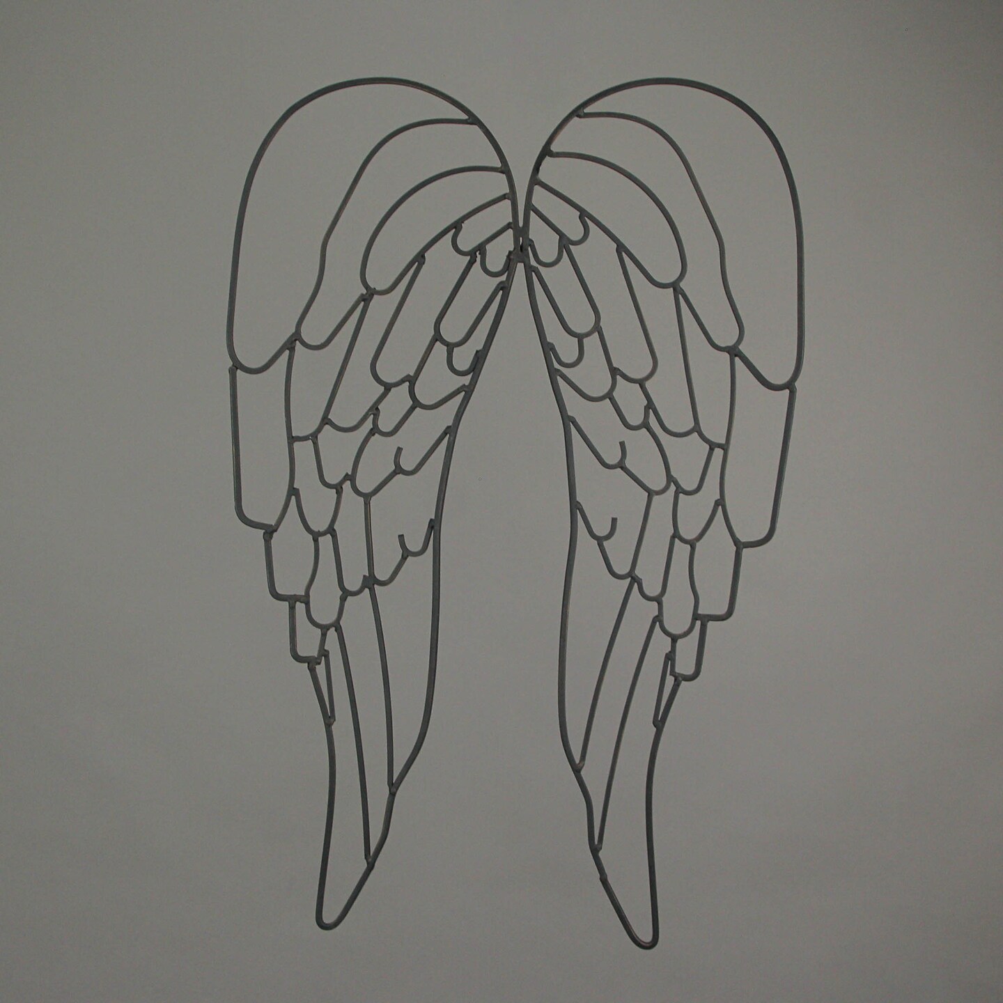 Metal Wire Art Angel WIngs Wall Sculpture 25 inch