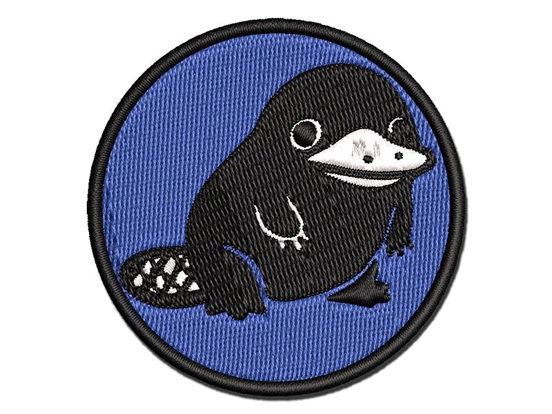 Cute Weird Duck Billed Platypus Multi-Color Embroidered Iron-On or Hook &#x26; Loop Patch Applique