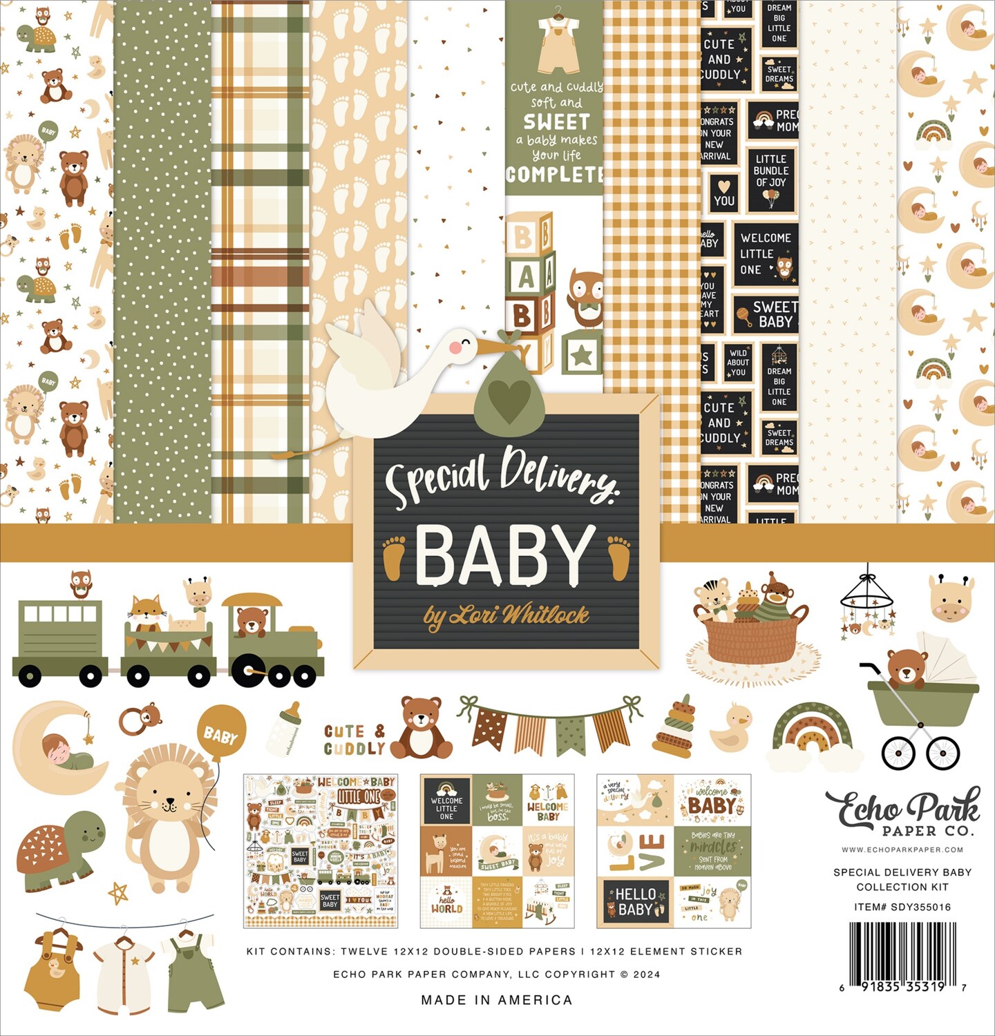 Echo Park Collection Kit 12&#x22;X12&#x22;-Special Delivery Baby
