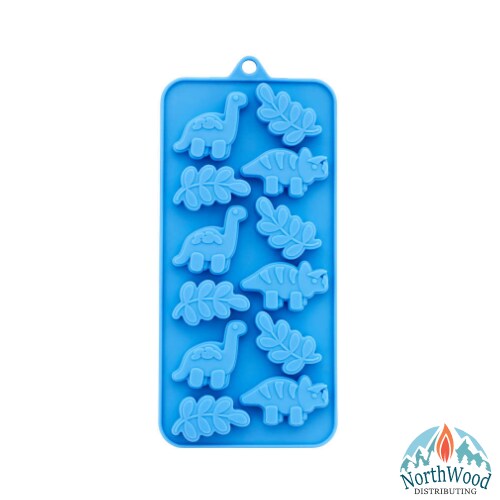 Silicone Soap Mold - Leaves &#x26; Dinosaurs