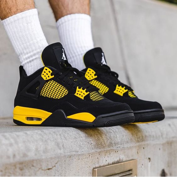 Air Jordan 4 Thunder 2023, Black Tour Yellow - Sneakers for Men and Women |  MakerPlace by Michaels