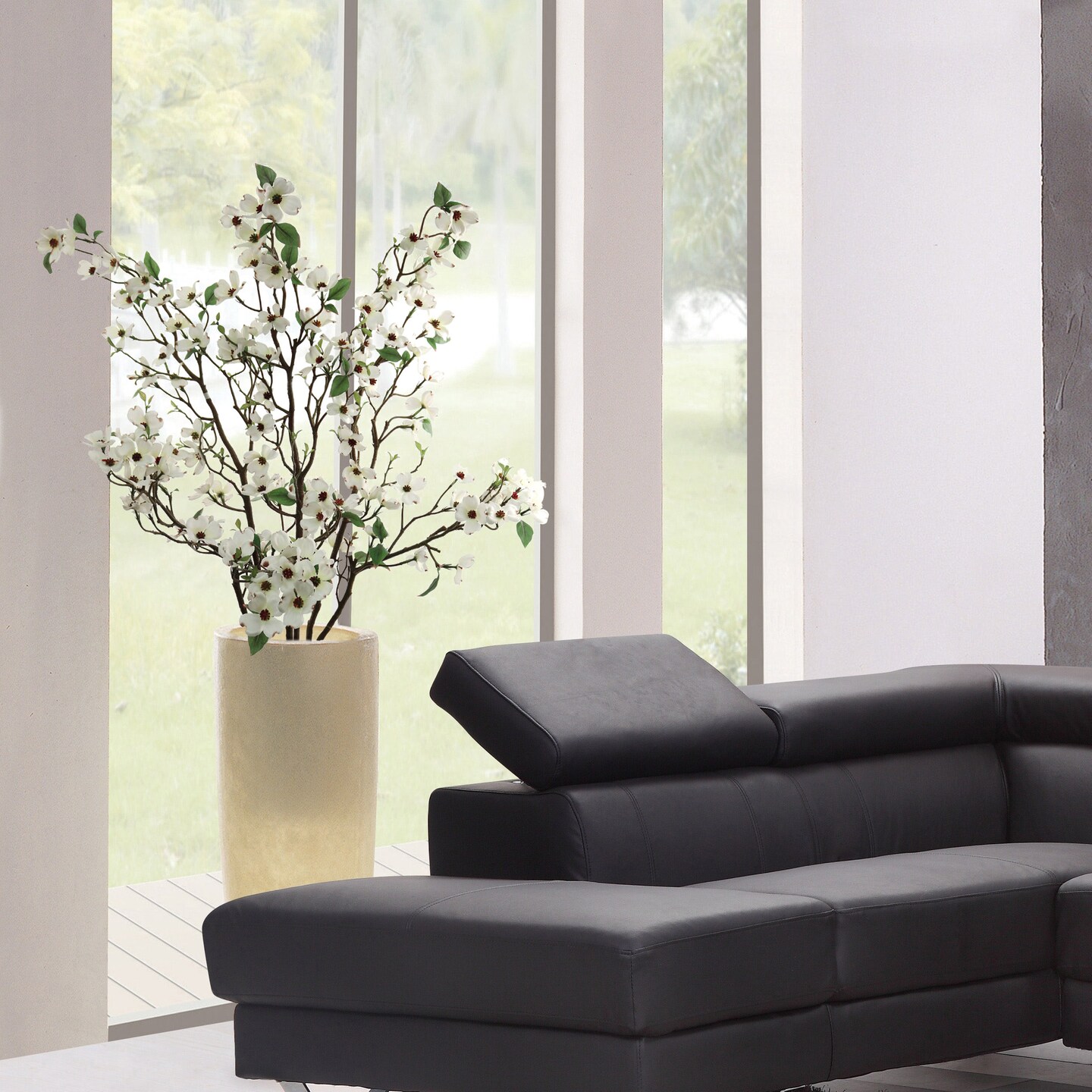 50" White Dogwood Spray 3-Pack - Silk Blooms, Lifelike Artificial Flowers, Elegant Decor - Perfect for Weddings, Events, Spring & All-Season Displays, Floral Home by Artificial Flowers