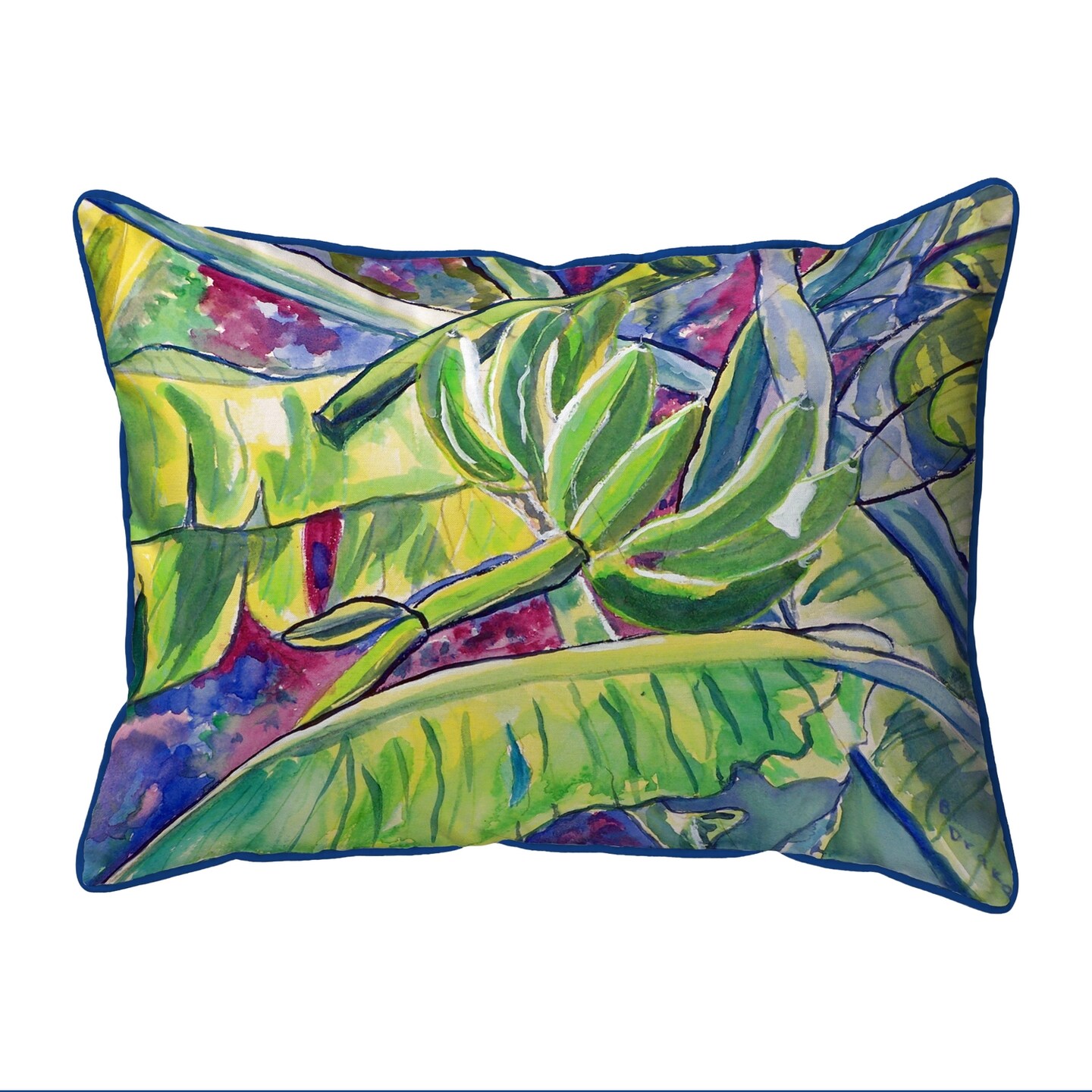 Betsy Drake Bananas Large Indoor/Outdoor Pillow 16x20