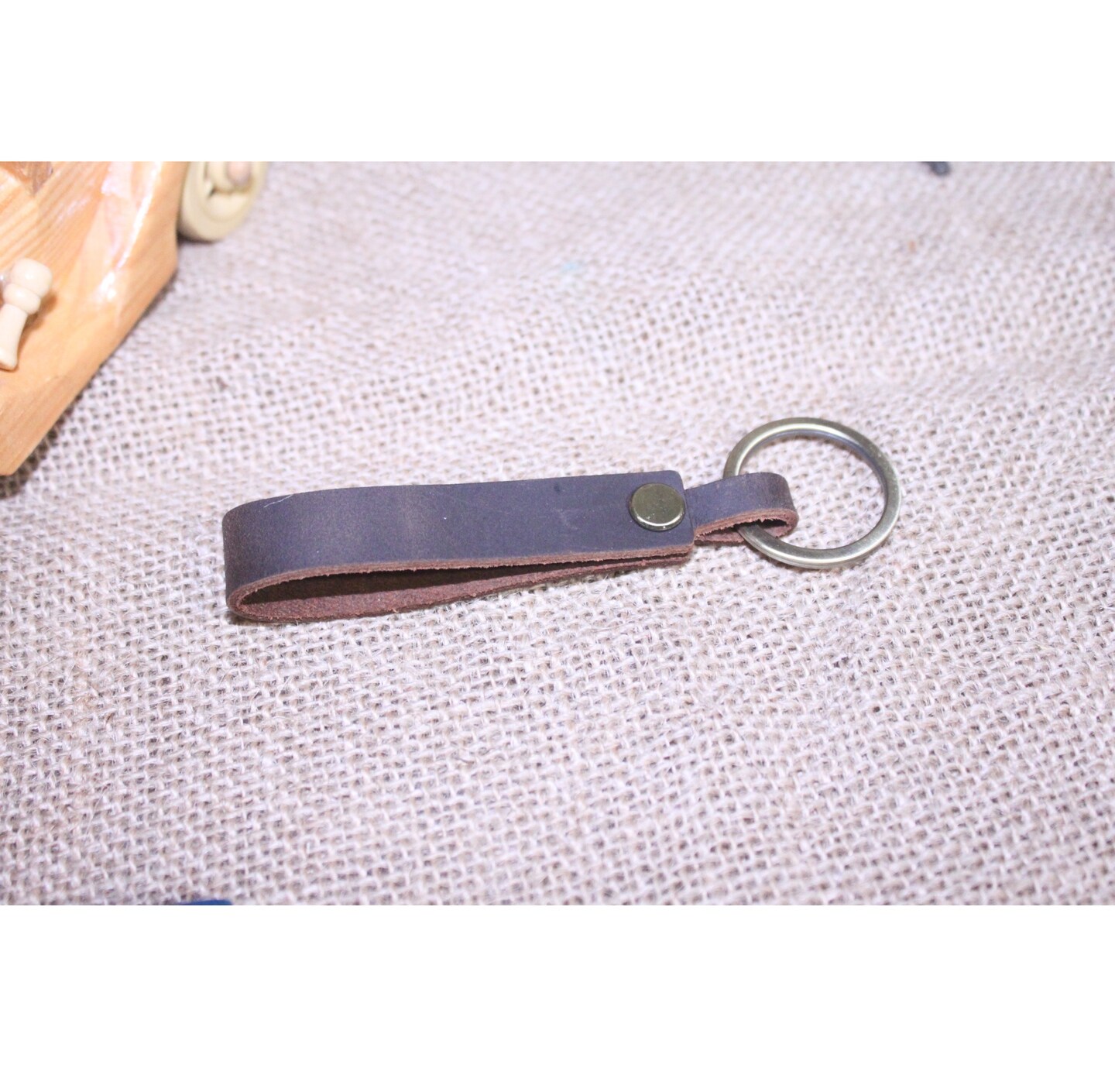 Top Grain Genuine Leather Key Chain | MakerPlace by Michaels