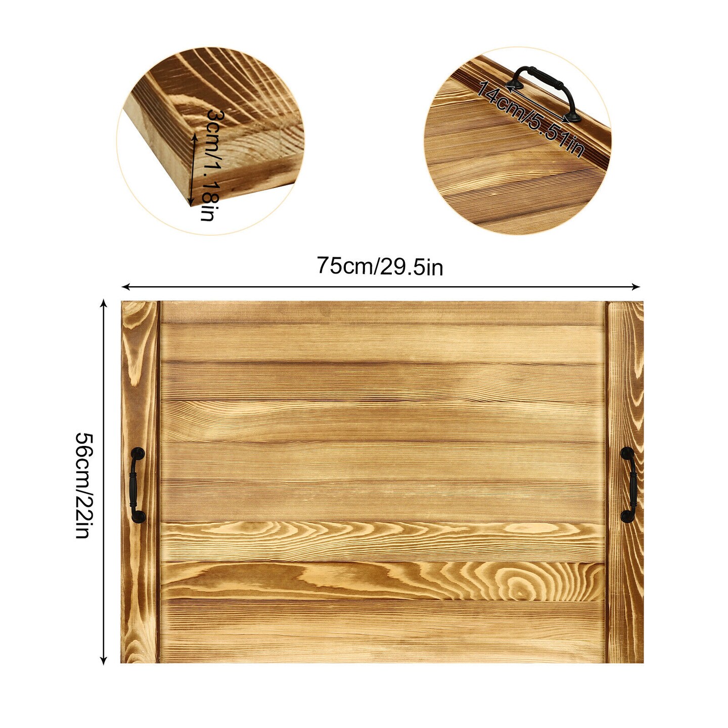 Kitcheniva Stove Top Cover Wooden Handmade Serving Tray