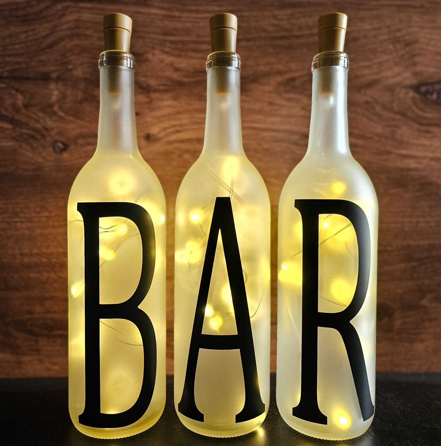 Wine Bottle Lights, Wedding Bar Sign, Light Up Bar Sign, Bar Menu Sign 