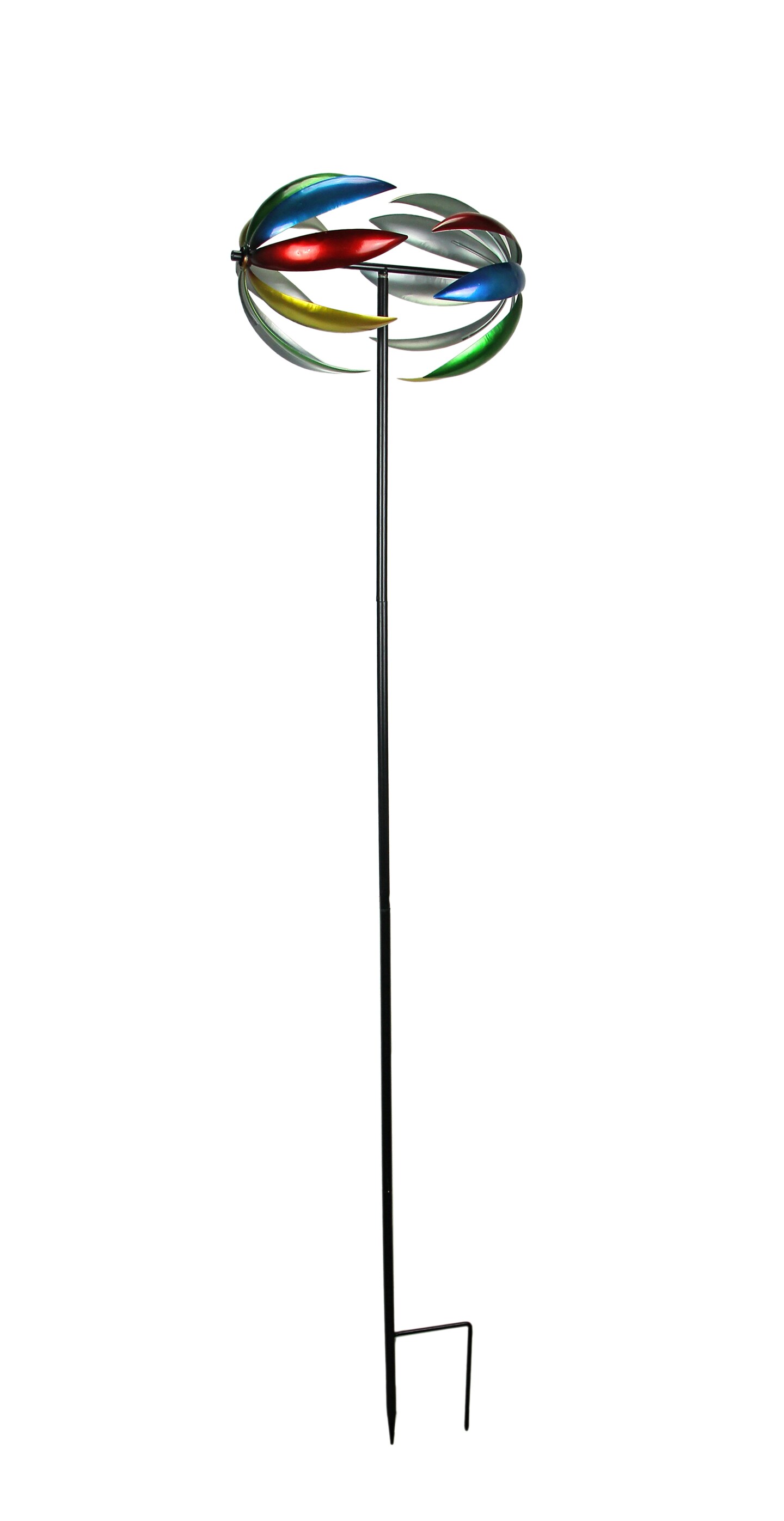 64 Inch Metal Kinetic Wind Spinner Garden Stake Lawn Decor Yard Art Sculpture
