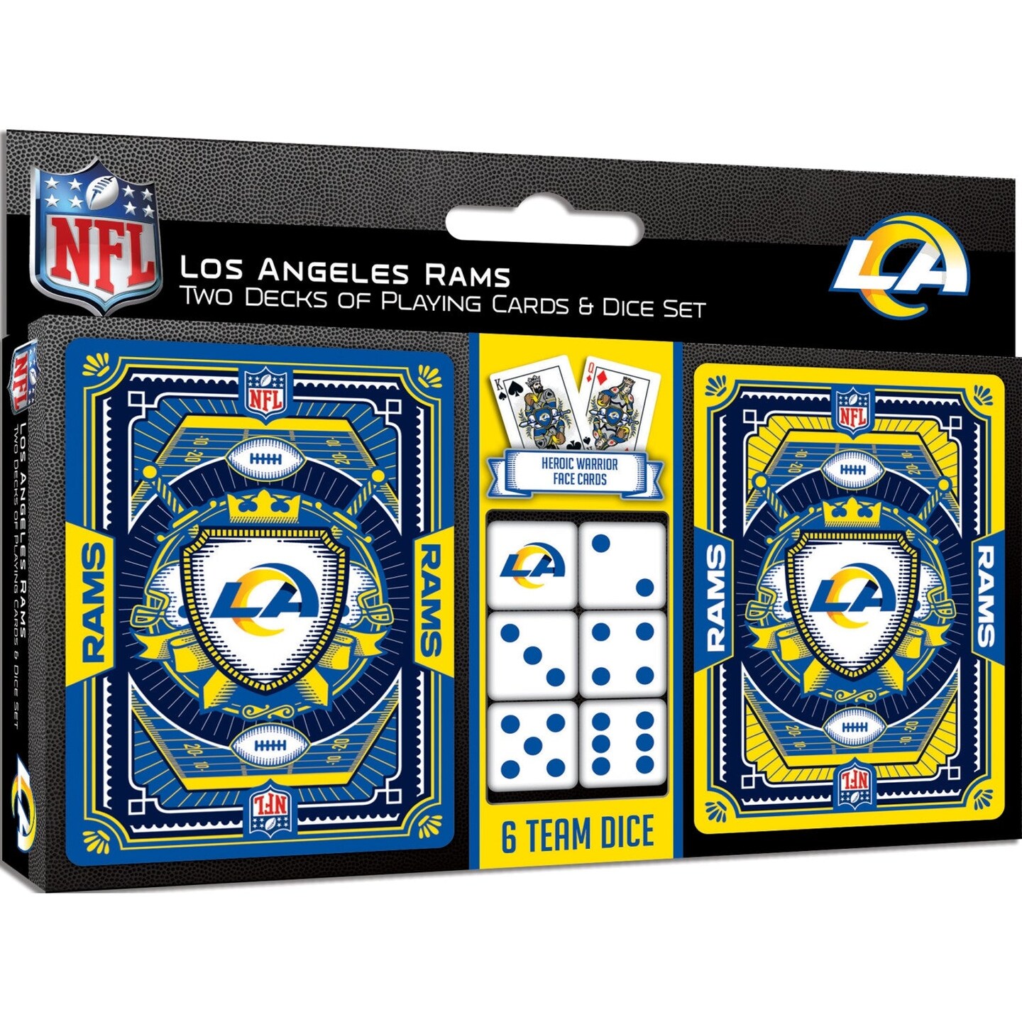 MasterPieces Los Angeles Rams - 2-Pack Playing Cards and Dice Set