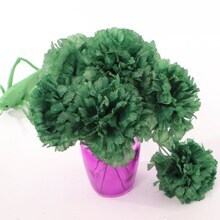 Box of 100: Artificial Carnation Flower Picks | 5&#x22; Long | 3.5&#x22; Wide | Emerald | Lifelike Silk Blooms | Floral Picks | Craft Materials | Parties &#x26; Events | Home &#x26; Office Decor, Floral Home by Artificial Flowers