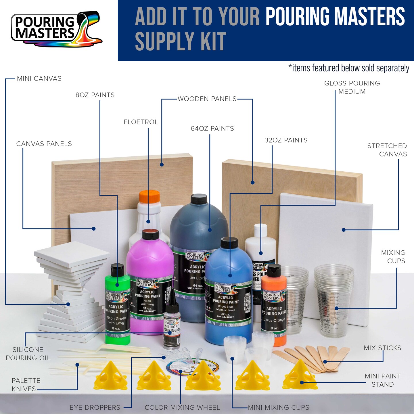 Pouring Masters Professional Matte Pouring Medium - 32 Ounce