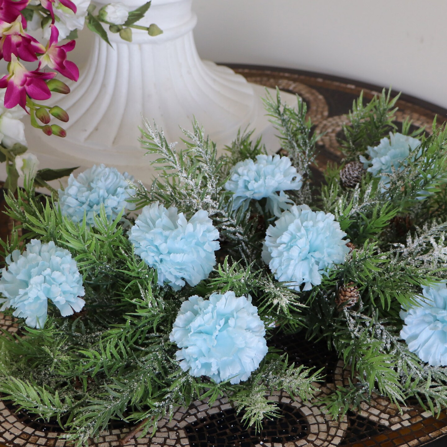 LGBT Carnation Picks: Set of 100, 3.5&#x22; Wide, Silk Flowers, Floral Home by Artificial Flowers